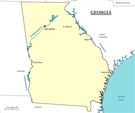 Georgia State Map Map Of Georgia And Information About The State