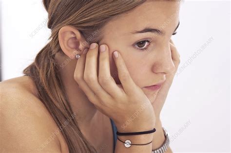 Pensive Teenage Girl Stock Image C0134897 Science Photo Library