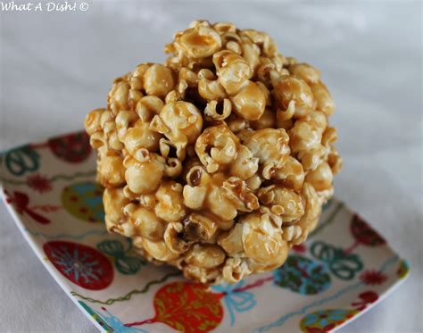 What A Dish Caramel Popcorn Balls
