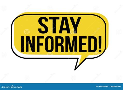 Stay Informed Speech Bubble Stock Vector - Illustration of reminder