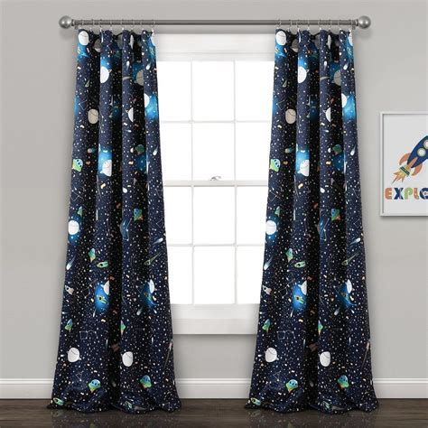 Kids One With The Universe Galaxy Window Curtain Set Nova And Knox