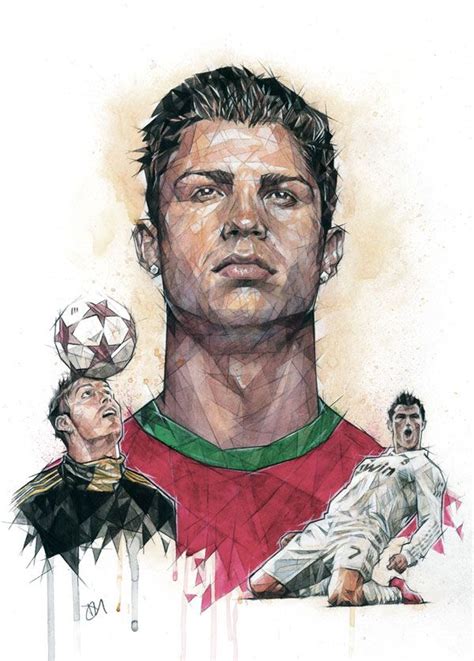 C Ronaldo By Dave Merrell Cristiano Ronaldo Soccer Art Football Art