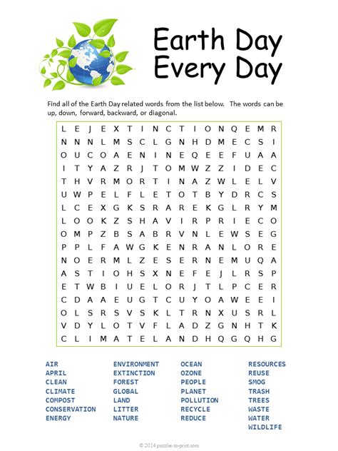Free Printable Earth Day Word Search Earth Day Earth Day Worksheets