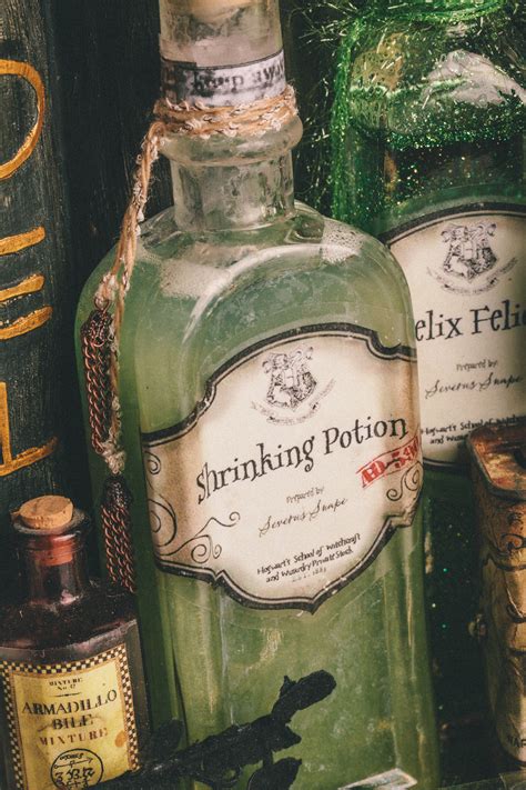 The unofficial guide to crafting the world of harry potter: DIY Harry Potter Potions for Halloween: Shrinking Potion