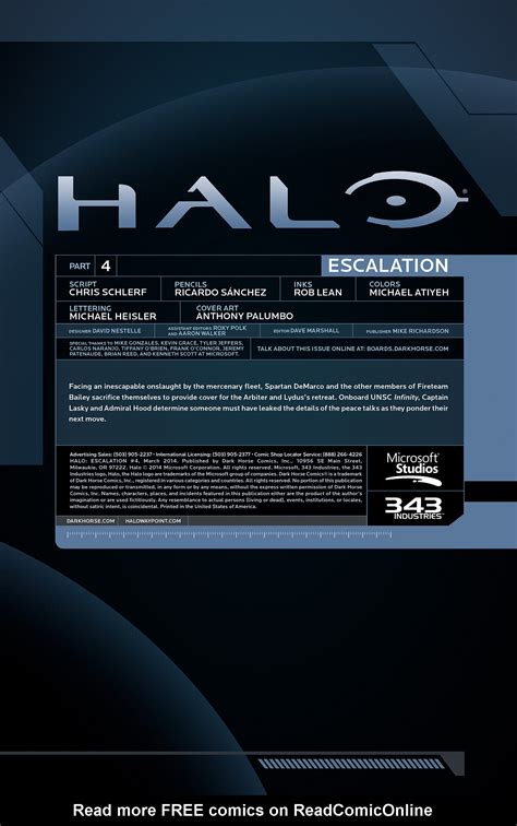 Read Online Halo Escalation Comic Issue 4