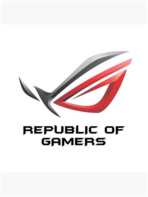 Asus Rog Republic Of Gamers Poster For Sale By Binos991 Redbubble