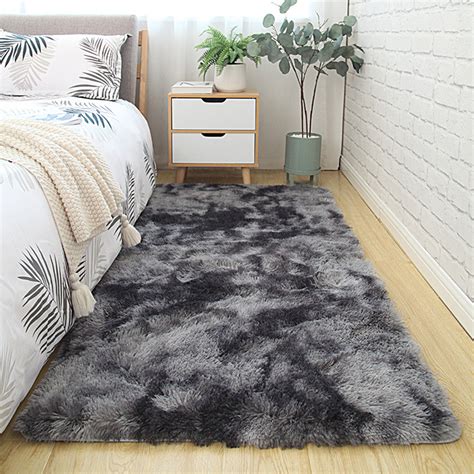This area rug is made in turkey from 100% polypropylene, a synthetic material that's perfect for high traffic areas like entryways or living rooms. Fluffy Area Rug Shaggy Tie-Dyed Floor Carpet Mat for ...