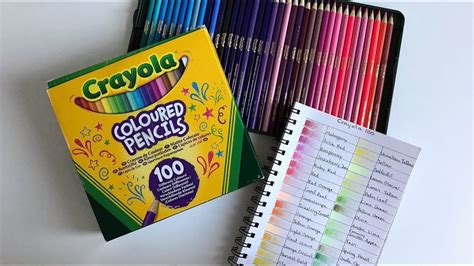 CRAYOLA 100 COLORED PENCILS: Swatches & first impression | Crayola, Crayola colored pencils ...