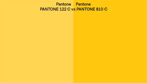 Pantone 122 C Vs Pantone 810 C Side By Side Comparison