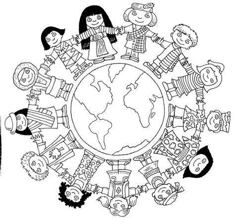 Children Around The World Coloring Pages To Download And