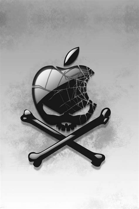 Skull Apple Logo Iphone 4s Wallpapers Skull Wallpaper Apple