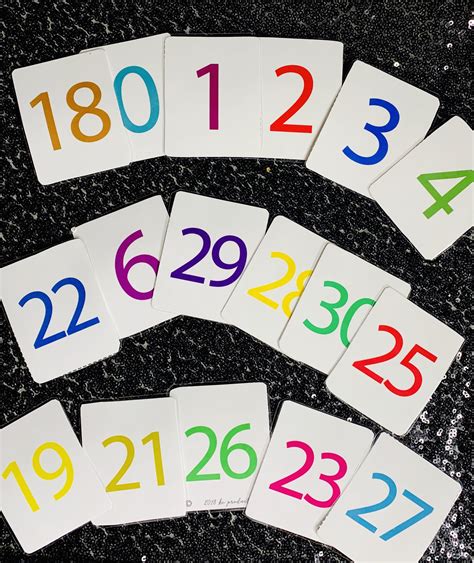 Numbers 1 100 Flashcards Printable Flashcards Toddler Flash Etsy