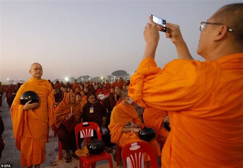 Buddhist Monks In Myanmar Gathered By Controversial Leader Accused Of M Embezzlement