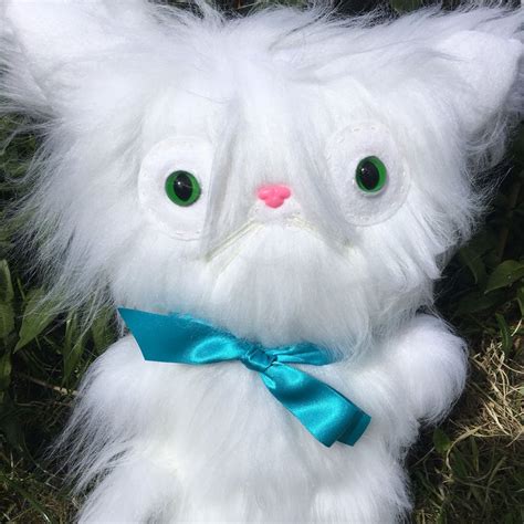 White Luxury Kitten Plush Cat Toy Ooak Doll Kawaii Plush Ugly Etsy