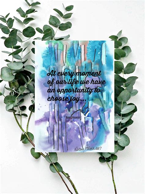 Abstract Painting Print With A Quote Inspirational 5x7 Watercolor Print