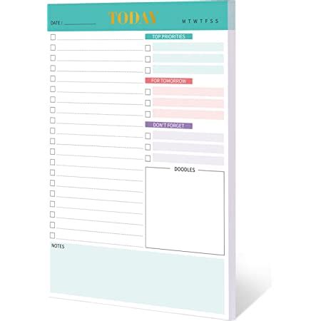 Amazon Com Tiankool To Do List Notepad Daily To Do List With