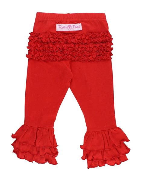Buy Rufflebutts Babytoddler Girls Red Everyday Slim Ruffle Pants 6