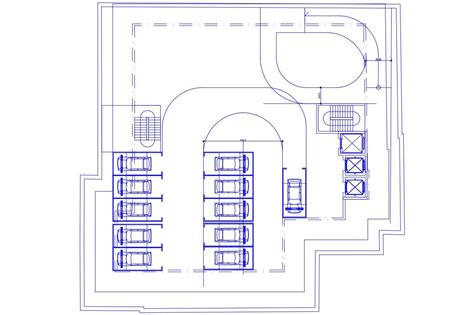 Dwg Drawing Commercial Basement Parking Layout Cad Free Download Cadbull