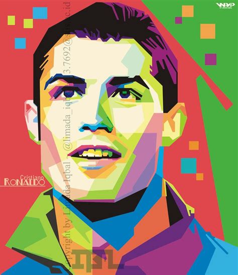 Cristiano Ronaldo In Wedhas Pop Art Portrait By Limada Iqbal Wpap