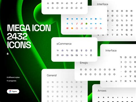 Mega Icon 2400 Icons 8 Styles Uplabs
