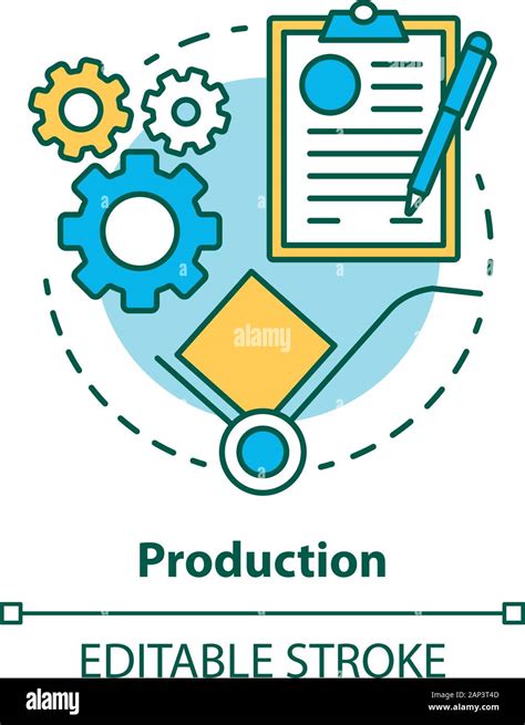 Production Concept Icon Manufacturing Process Idea Thin Line
