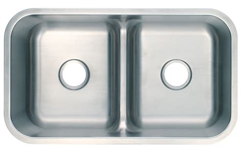 Stainless Steel Undermount Low Divide 50 50 Double Bowl Kitchen Sink