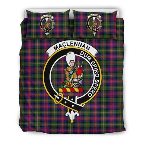 Scottish Maclennan Clan Crest Tartan Bedding Set
