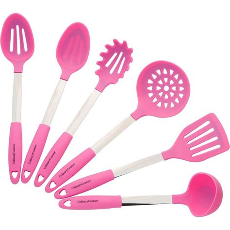 Designs for different climates, e.g. Cooking Utensil Set Stainless Steel Silicone Kitchen Pink ...