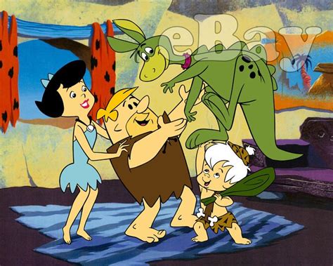 Rare Flintstones Cartoon Color Tv Photo Hanna Barbera Studios Rubbles