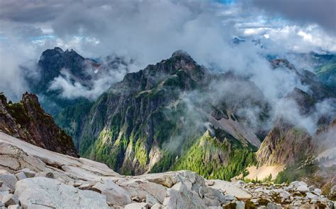 Nature Landscape Mountains Clouds Washington State Usa Lenticular