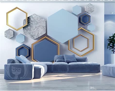 21+ Geometric Wallpaper For Living Room | Geometric living room, Wall