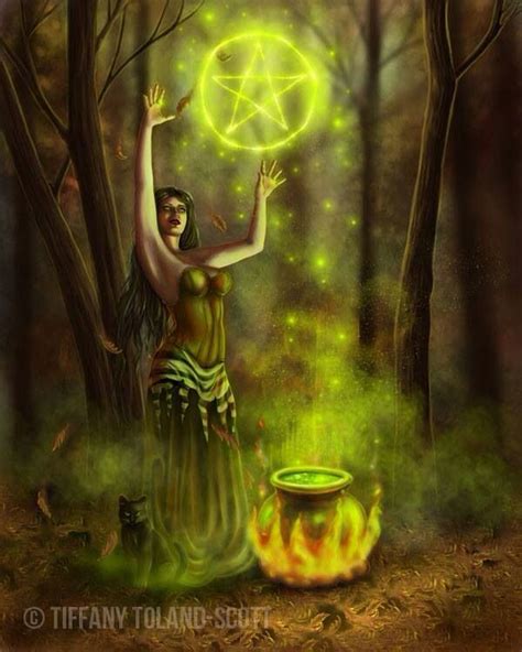 sorcière wiccan art fantasy witch witch art