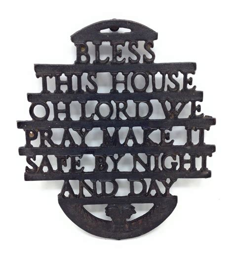 Bless this House Oh Lord We Pray Cast Iron Kitchen Wall Trivet | Etsy