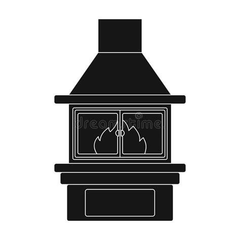 Fire Warmth And Comfort Fireplace Single Icon In Black Style Vector