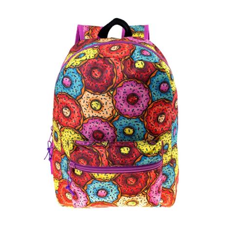 24 Units Of 17 Kids Classic Padded Backpacks In Donut Print
