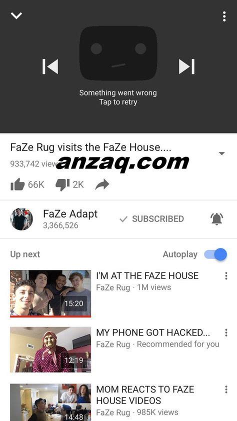 Something Went Wrong Tap To Retry Youtube Fixed With Images New Tricks Faze Adapt Youtube