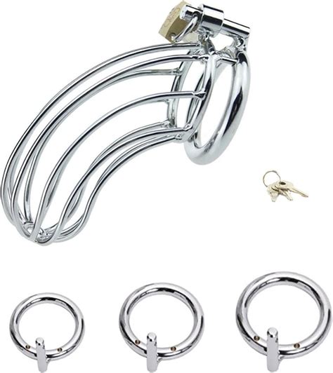 Amazon Com SeLgurFos Chastity Device Stainless Steel Male Chastity