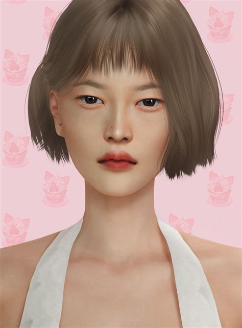 Asian Set ･ω･ Patreon The Sims 4 Skin Sims Hair Sims 4 Cc Eyes