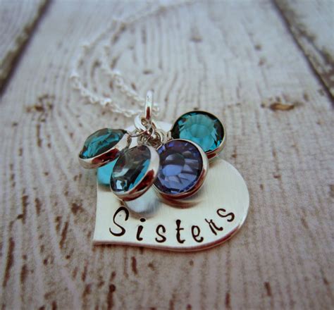 Sterling Silver Sisters Necklace Matching Sister Necklaces Etsy
