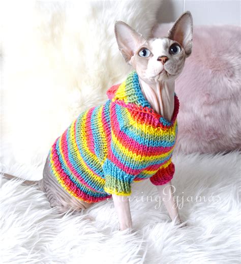 Cat Clothes Sphynx Clothes Sphynx Sweater Cat Sweater Etsy