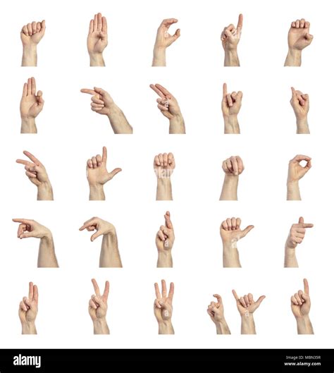 Hand Sign Language Alphabet Deaf Hi Res Stock Photography And Images