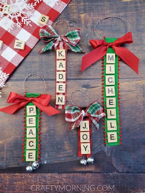 Make Personalized Ornaments Using Old Scrabble Letters