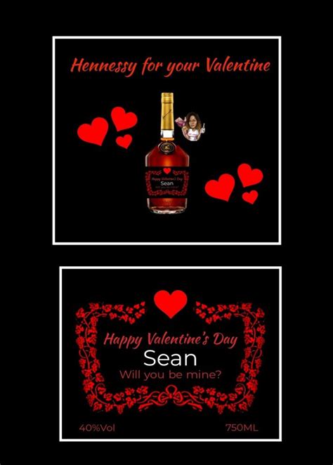 Personalized Hennessy Label In 2021 Liquor Bottles Hennessy Label Hennessy
