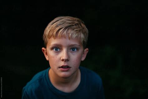 Portrait Of A Wide Eyed Boy By Stocksy Contributor Kelly Knox Stocksy