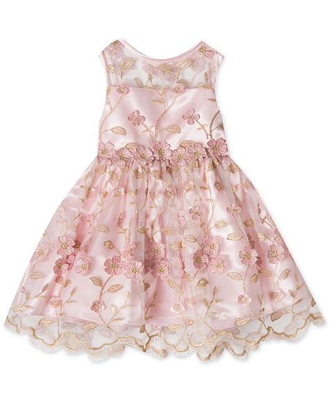 Rare Editions Baby Girls Embroidered Dress Macys