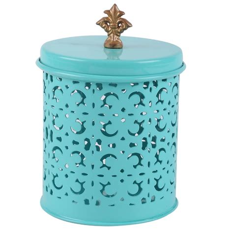 Buy Elan Metal Decorative Storage Box Aqua Small Online At Low