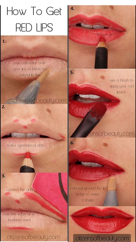 Red Lipstick Makeup Step By Step Saubhaya Makeup