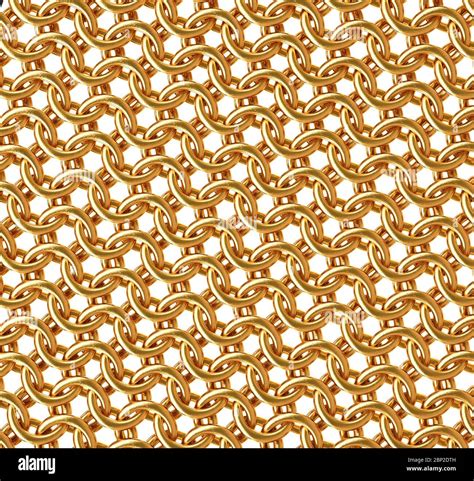 Gold Ring Chain Mail Example Stock Photo Alamy