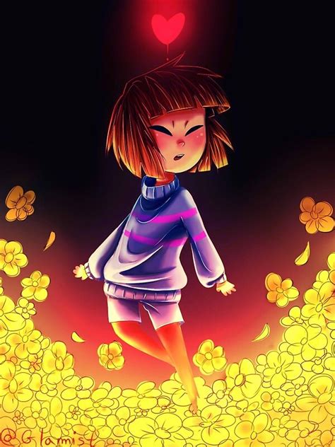 Undertale Frisk Golden Flowers Greeting Cards By Glamist Redbubble