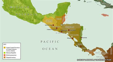 Map Of Central America Ad 1830s